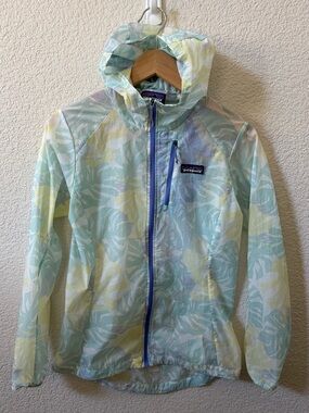 Patagonia Women’s XS Houdini Jacket Full Zip Nylon Fern Atoll Blue 24147